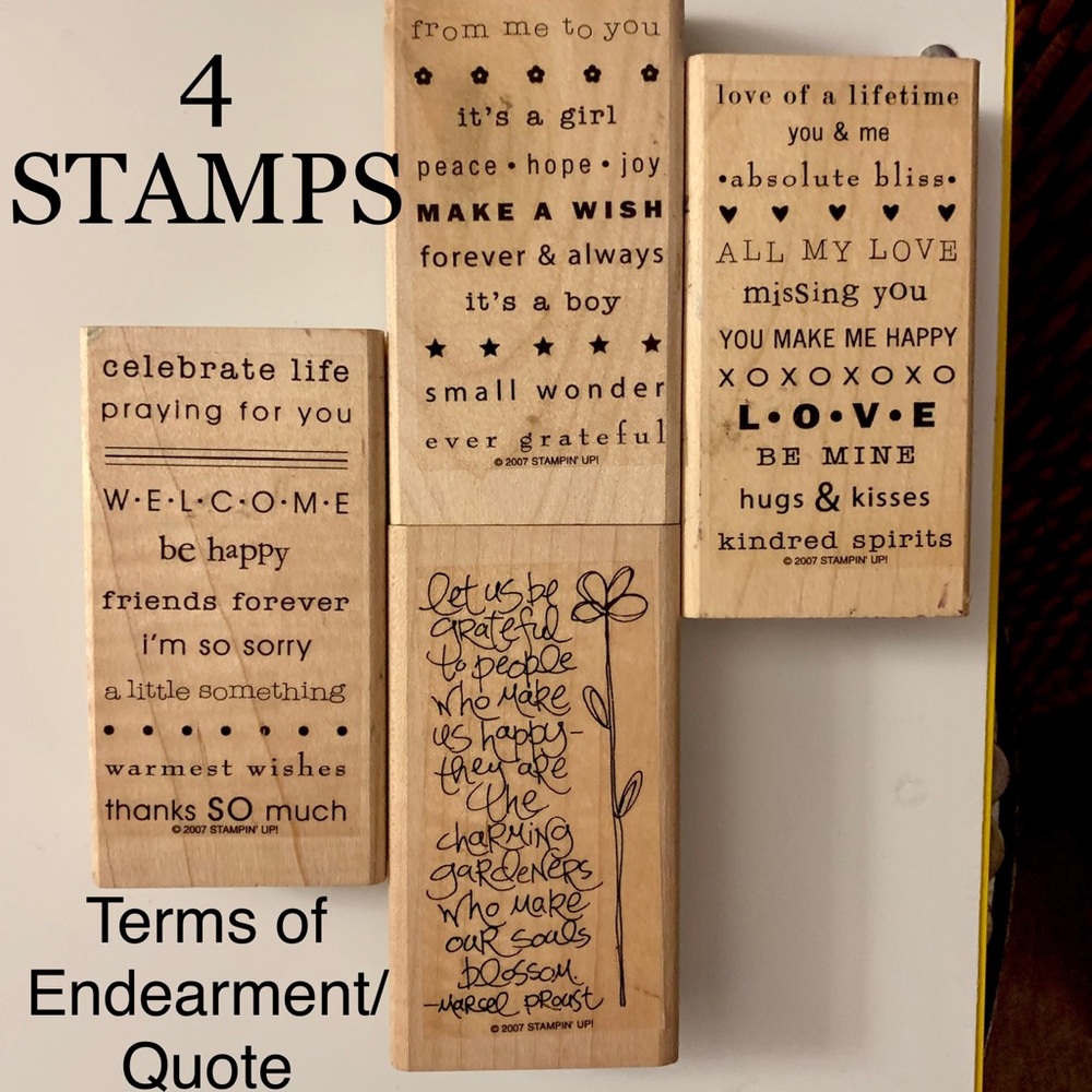 Stamps for Scrapbooking and Crafts; Quantity 4